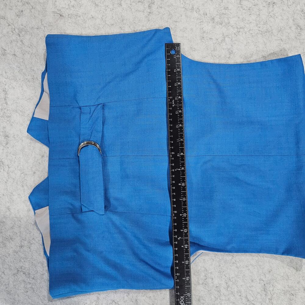 Topshop Linen Vest Tailored Waistcoat Vest Cobalt Blue Buckle Buttons US 6 - Picture 5 of 6